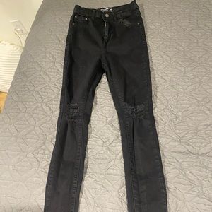 High Rise Black Skinny Jeans